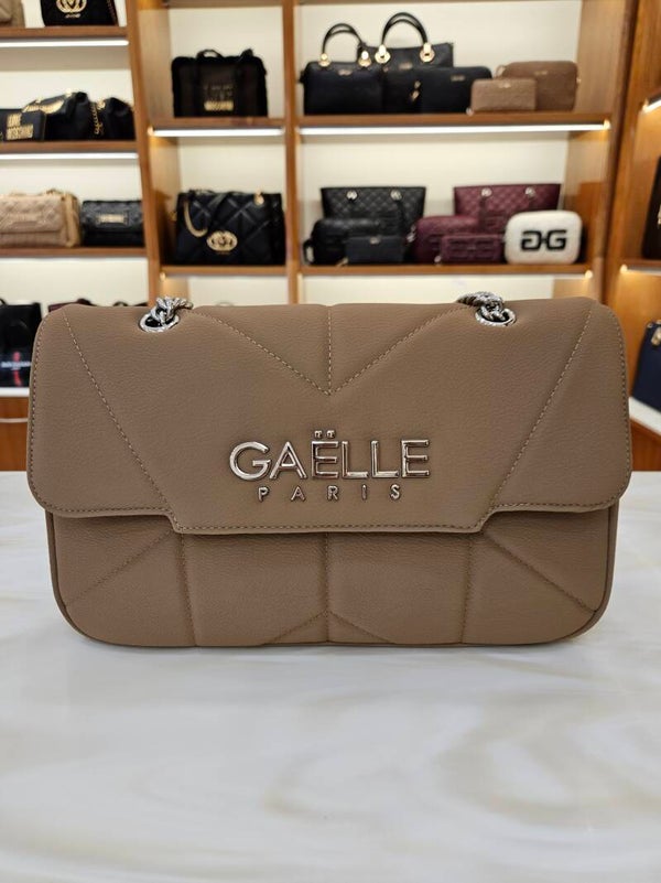 Gaëlle Paris Borsa Grande Cammello con Pattina