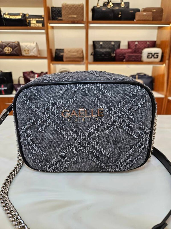 Gaëlle Paris Tracolla Denim Grigia