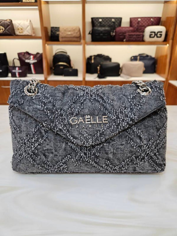 Gaëlle Paris Borsa Denim Grigia
