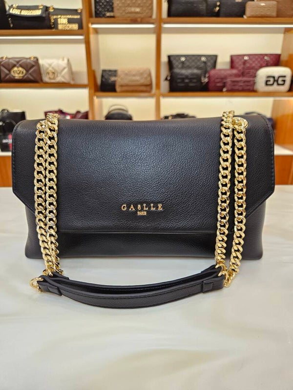 Gaëlle Paris Borsa Media con Pattina Nera