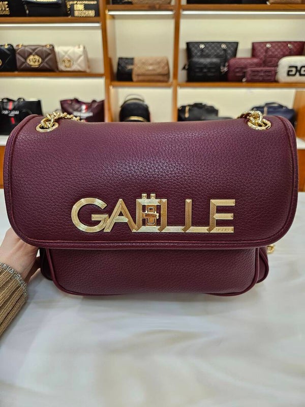 Gaëlle Paris Borsa Burgundy con Logo