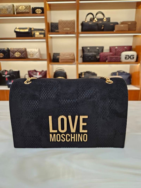 Love Moschino Borsa in Suede Nera
