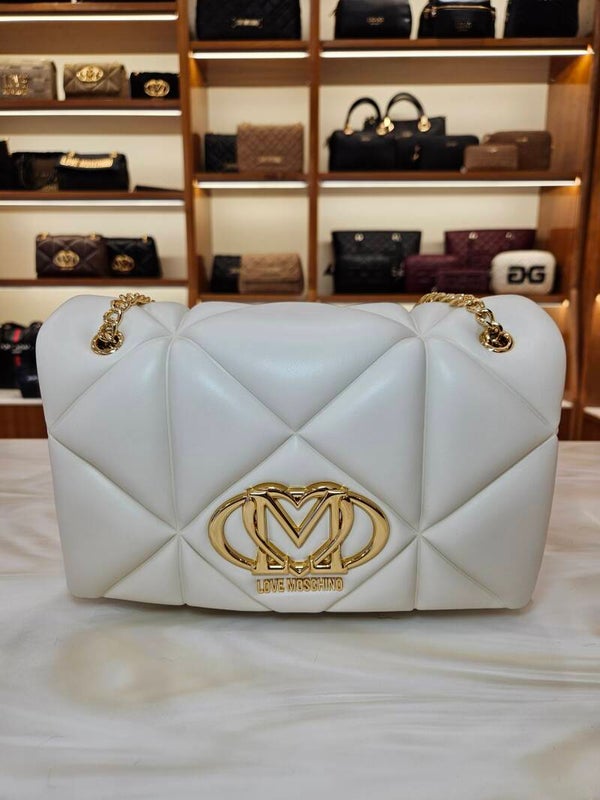 Love Moschino Borsa Matelassé Avorio