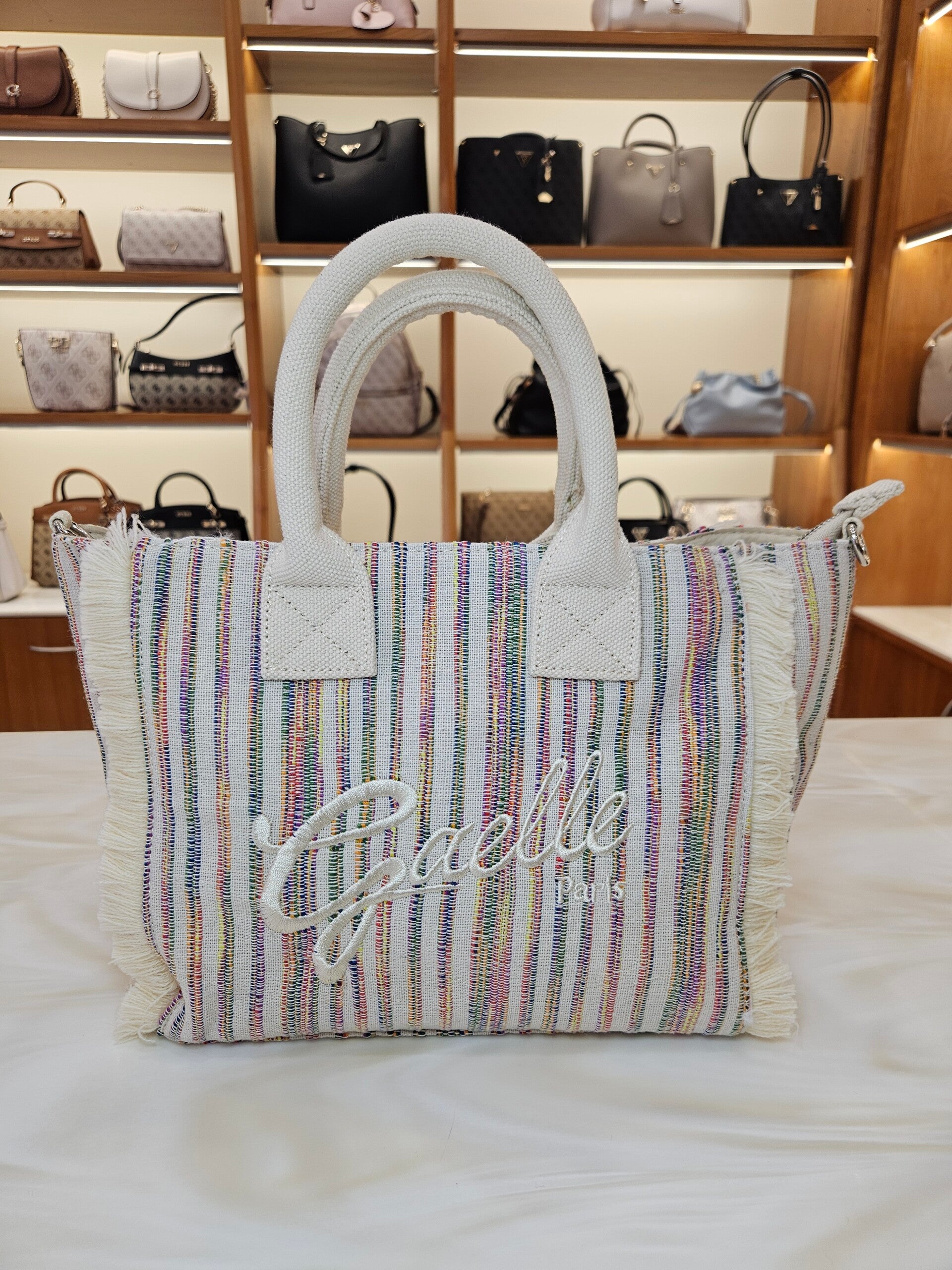 Gaelle Paris Borsa in Tessuto Millerighe Media