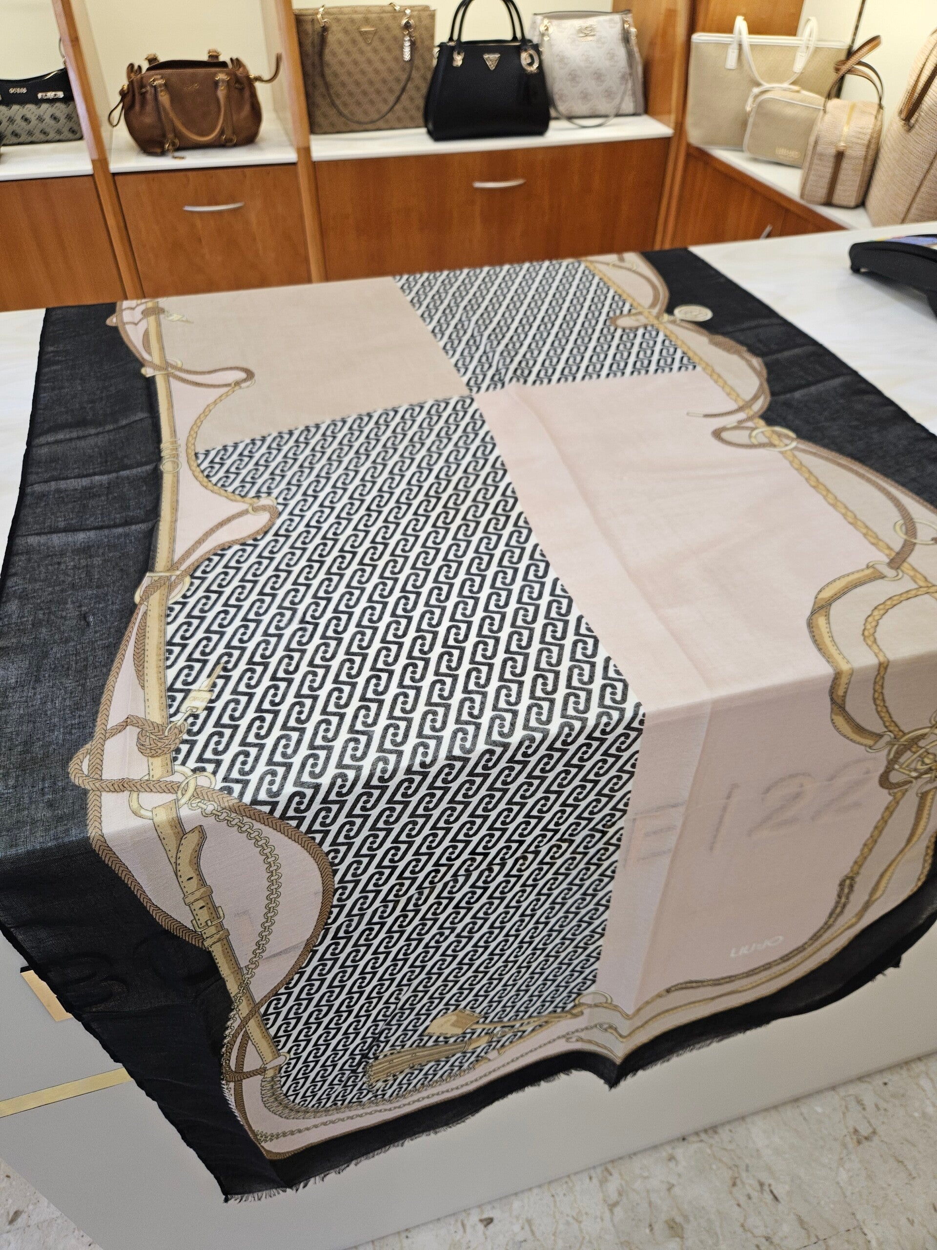 Liu Jo Foulard Fantasia con Catene Rosa