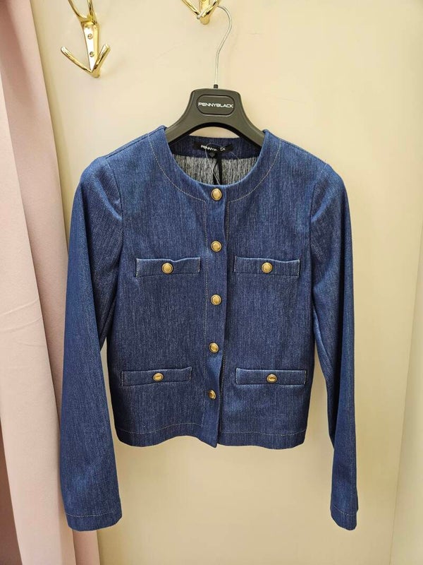 Pennyblack Giacca Girocollo in Jersey Blu