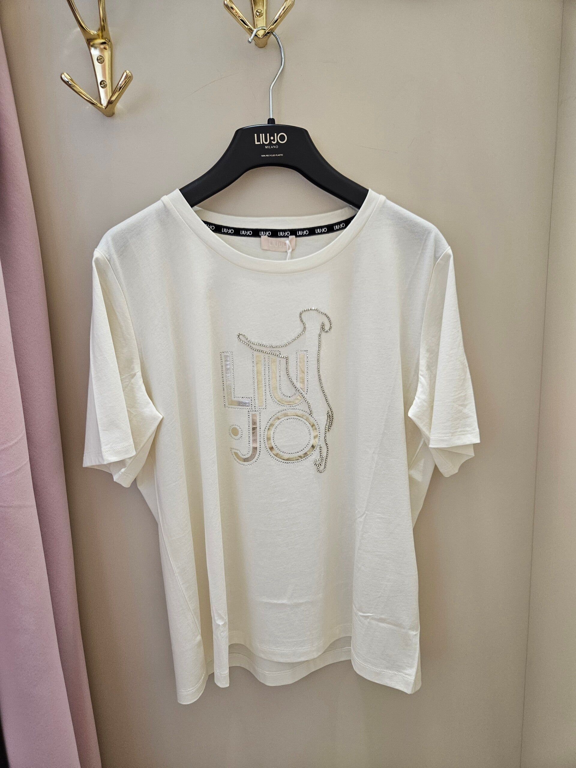 Liu Jo T-Shirt Bianca con Cagnolino