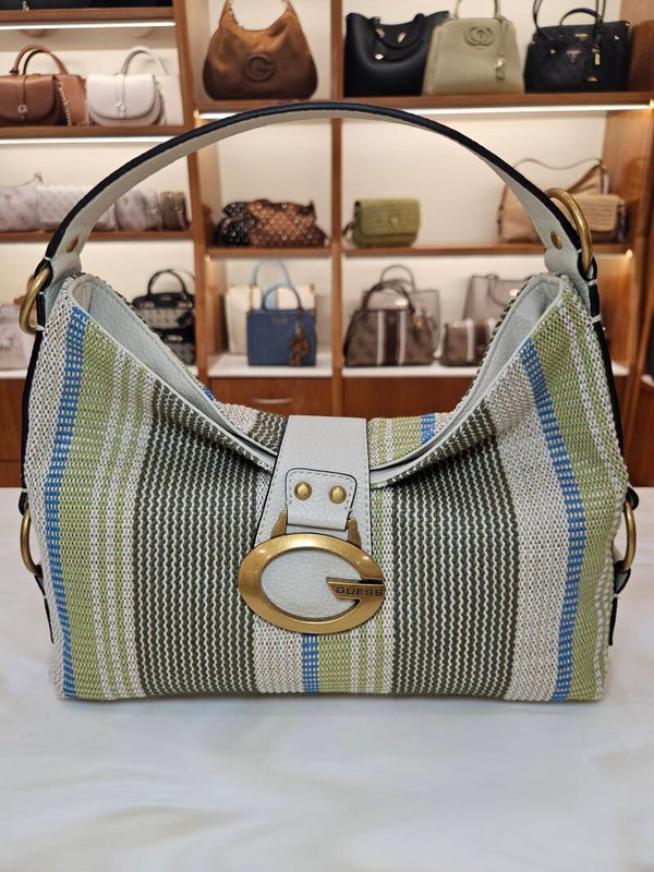 Guess Borsa Hobo Multicolore Verde Oliva