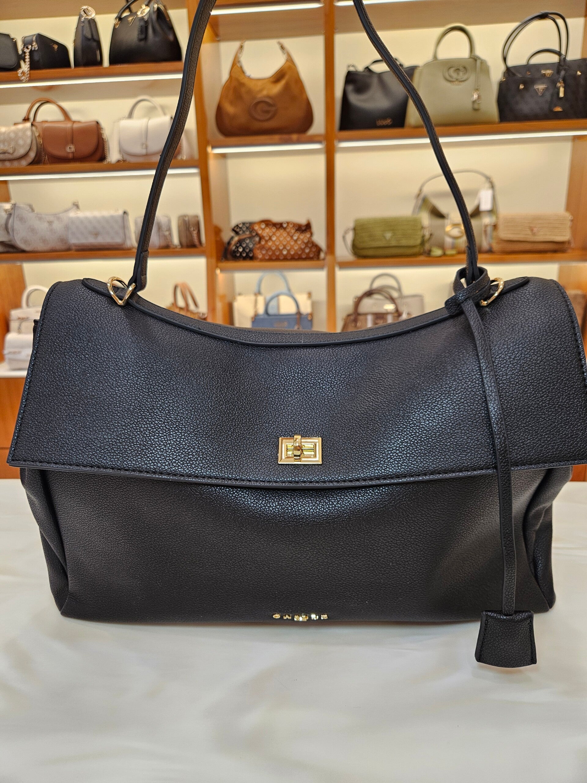 Gaelle Paris Maxi Borsa Nera con Pattina