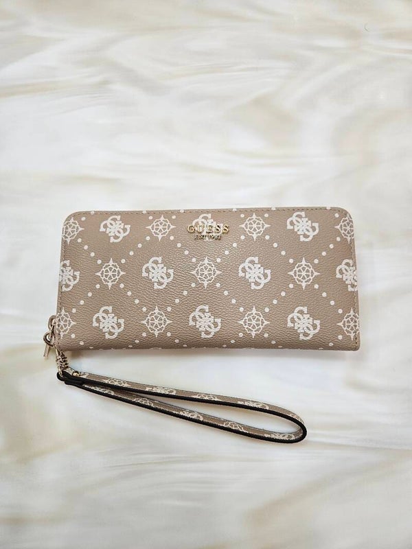 Guess Portafoglio Grande Monogram Latte