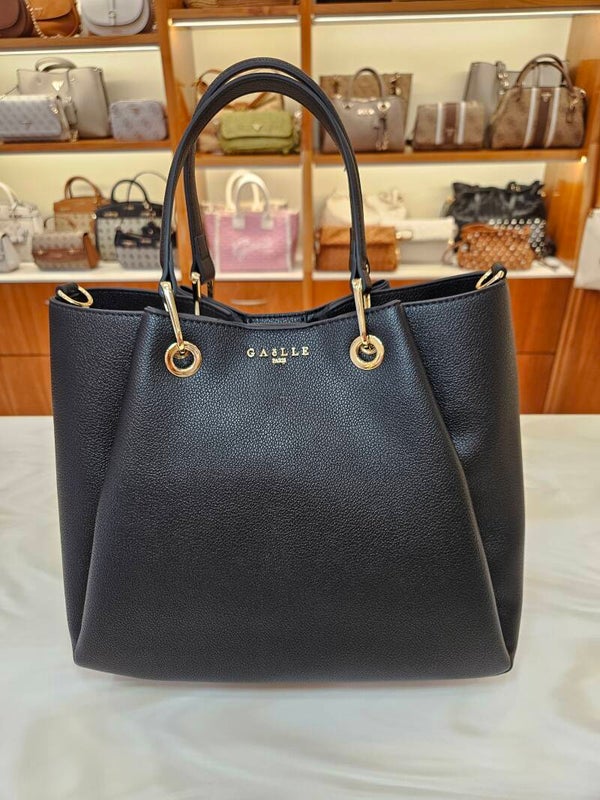 Gaelle Paris Borsa Nera con Tracolla Jacquard