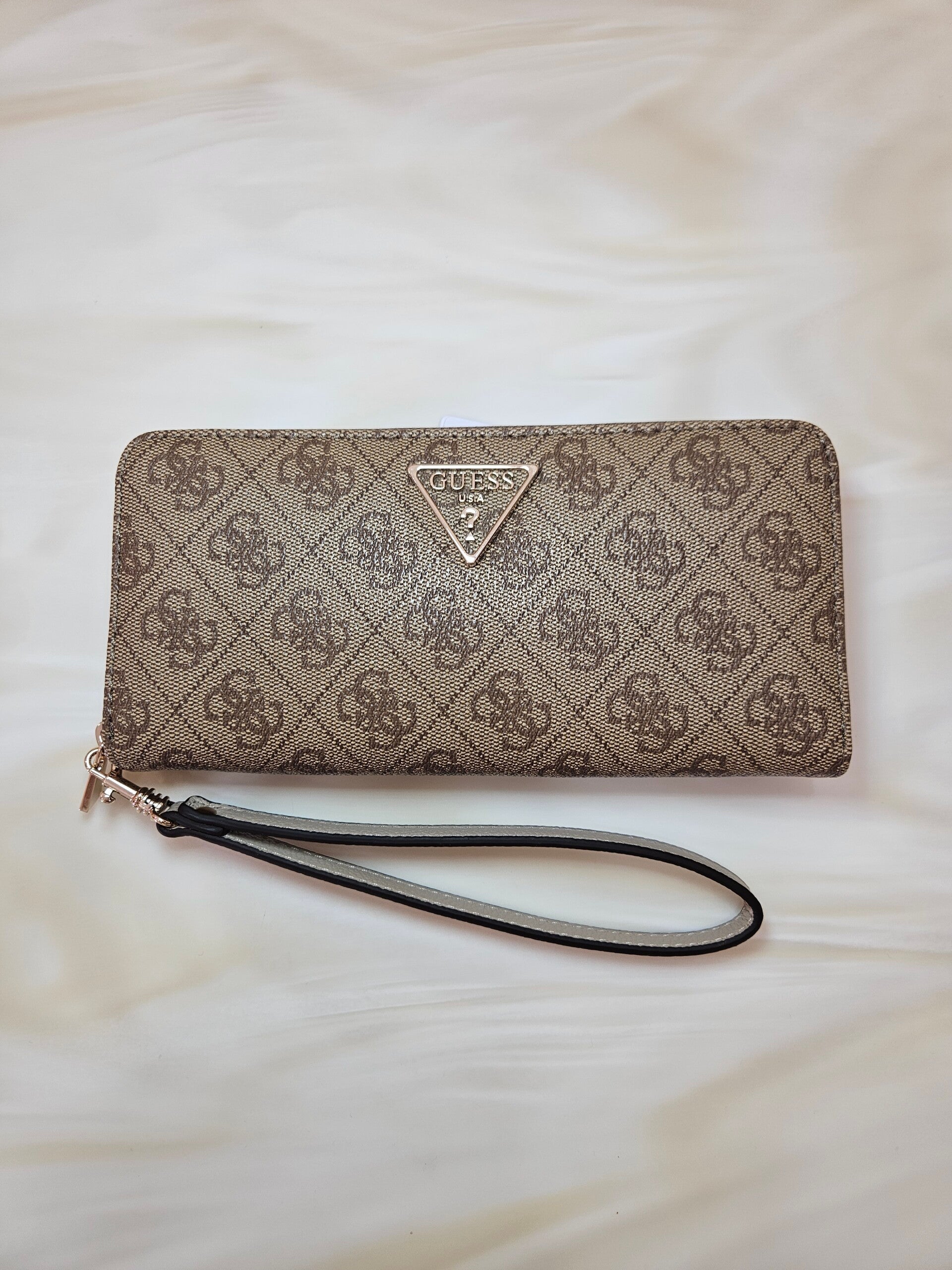 Guess Portafoglio Grande Monogram Latte