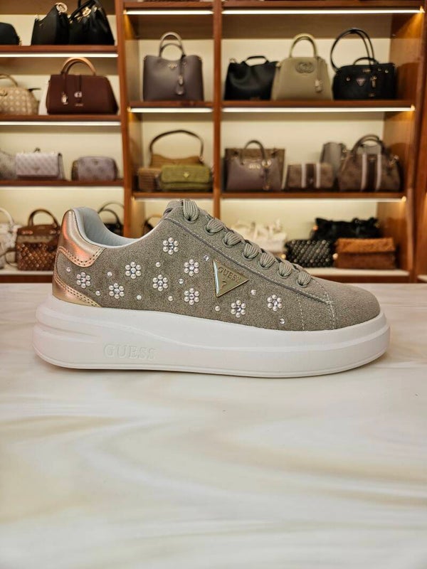 Guess Sneakers in Tela Verde Salvia