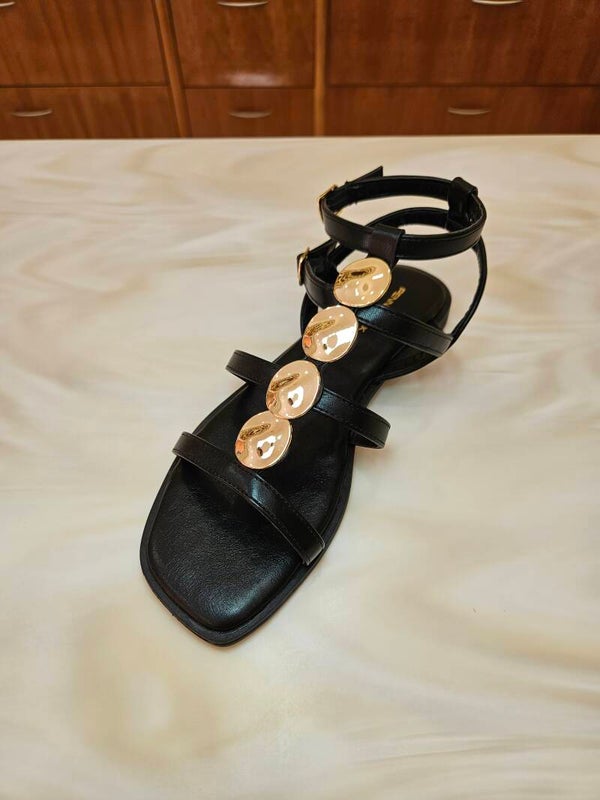 Pennyblack Sandali Neri con Decori Metallo