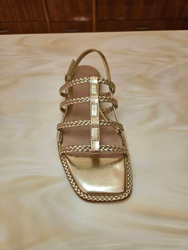 Pennyblack Sandali con Listini Itrecciati Oro