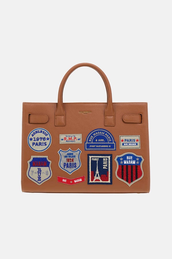 Rue Madam Borsa Cammello con Patch