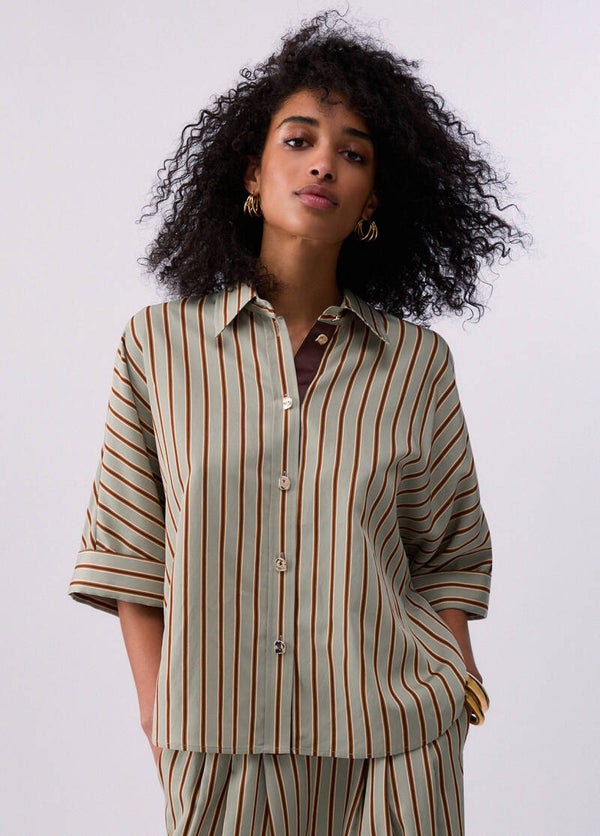 Liu Jo Camicia in Rayon a Righe