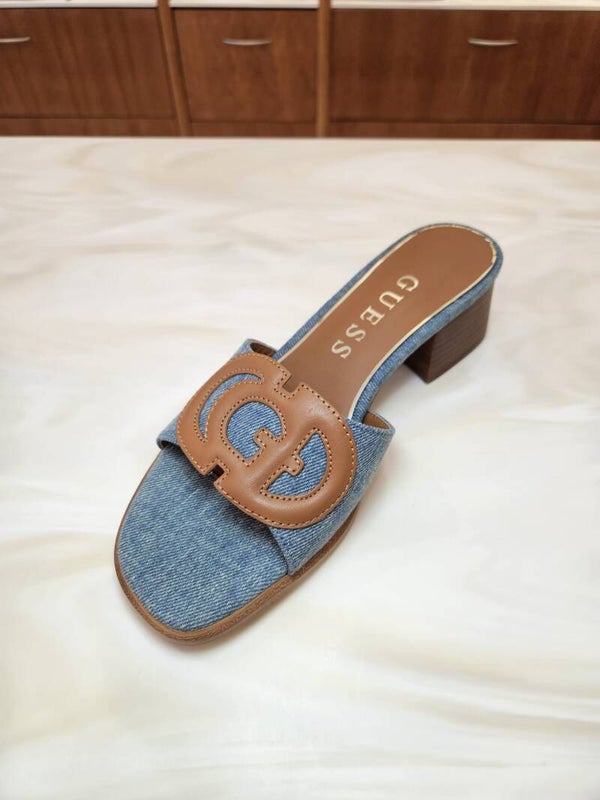 Guess Sandalo in Jeans con Tacco