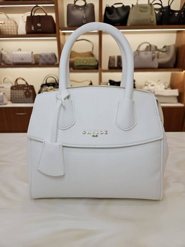 Gaelle Paris Borsa Bianca con Tracolla Jacquard