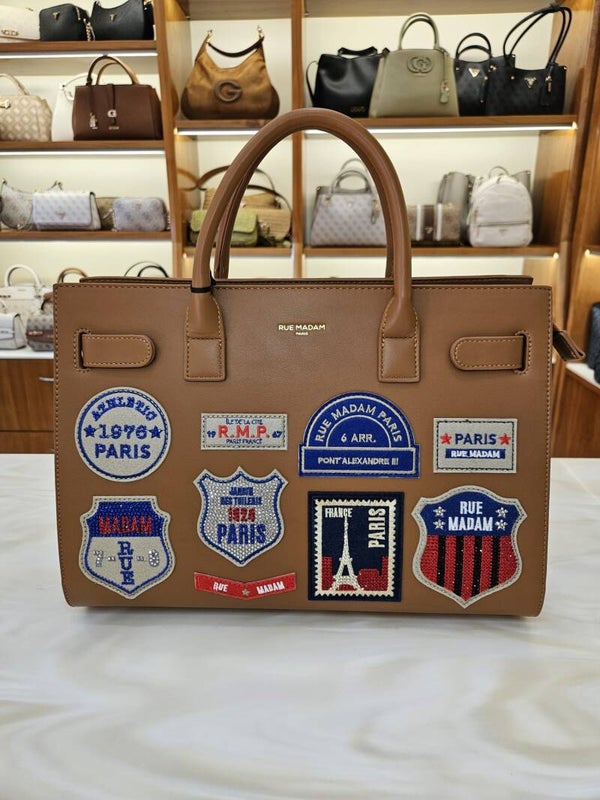 Rue Madam Borsa Cammello con Patch