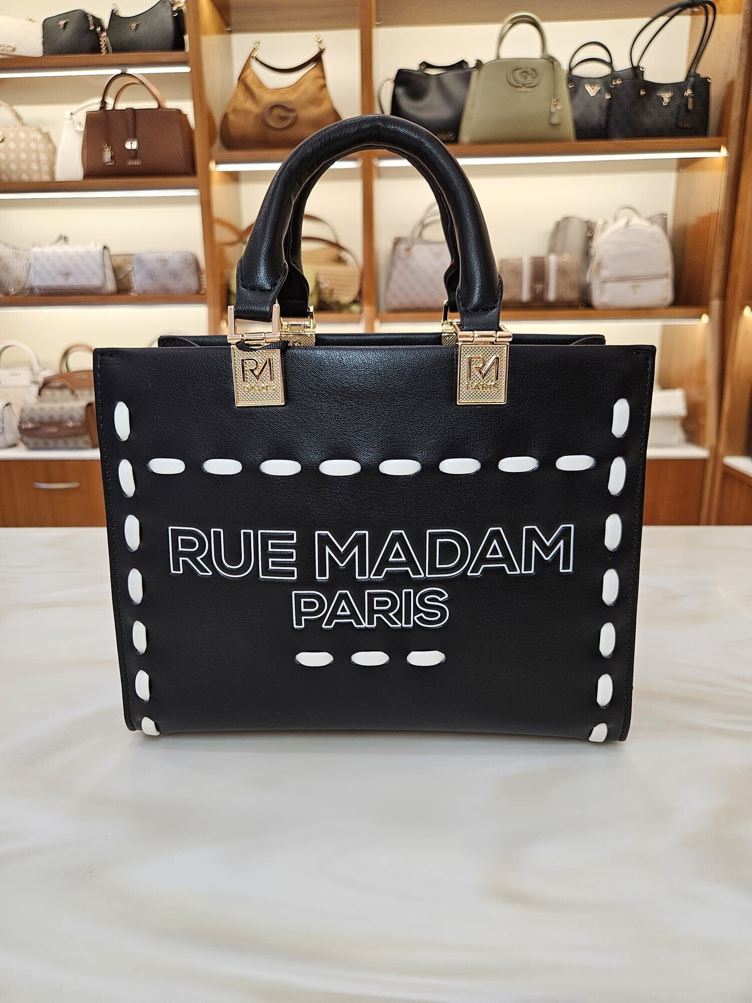 Rue Madam Mini Tote Bag Nera