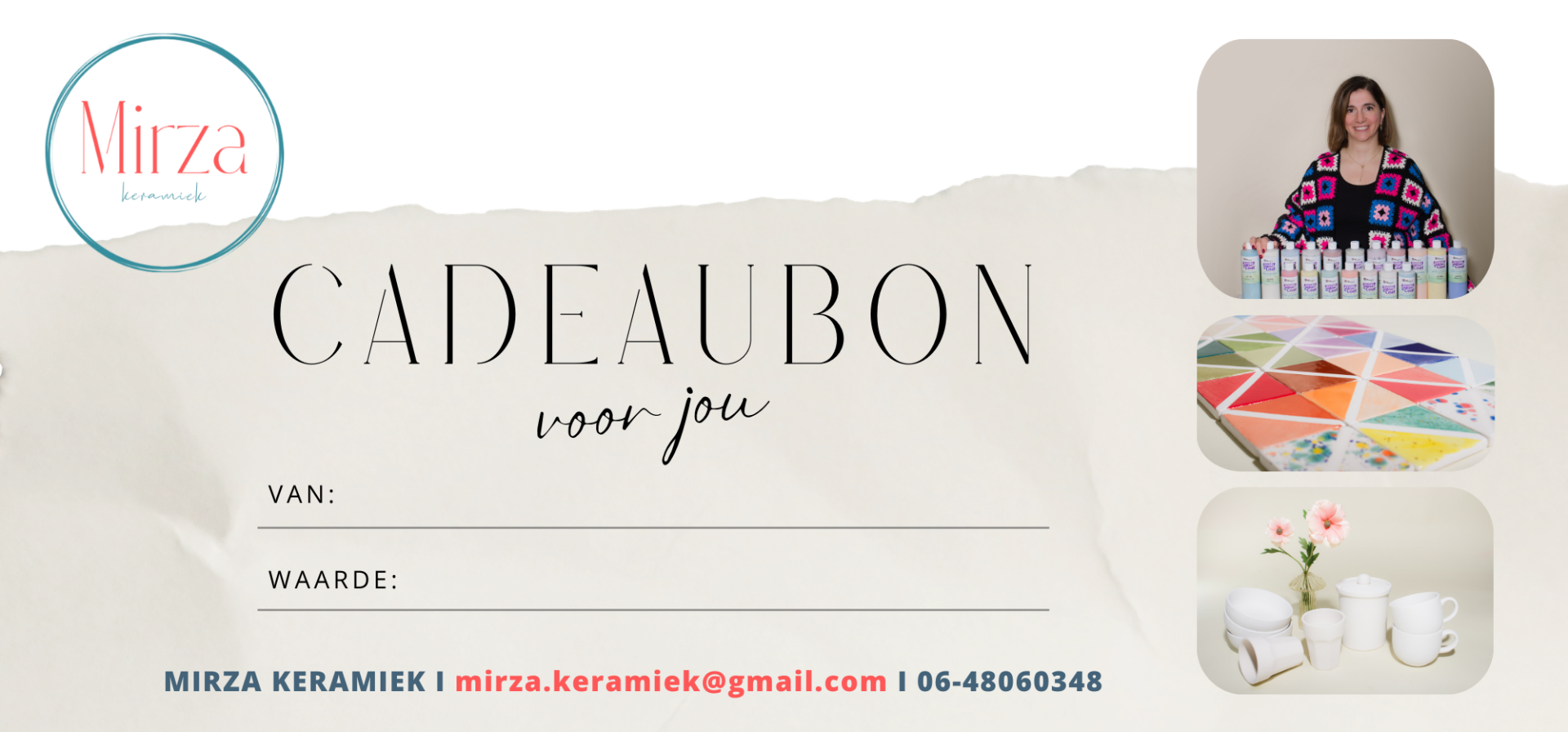 Cadeaubon Mirza Keramiek