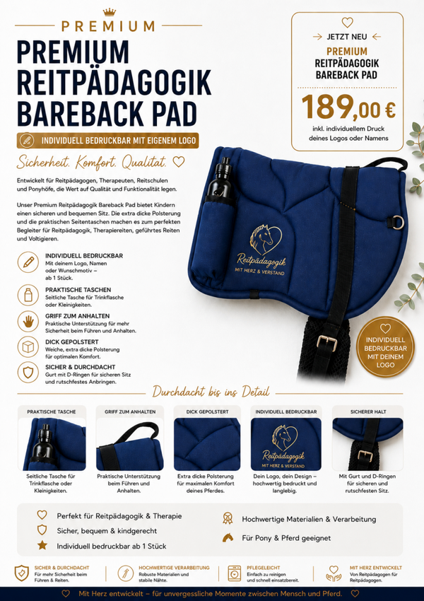 Premium Reitpädagogik Bareback Pad