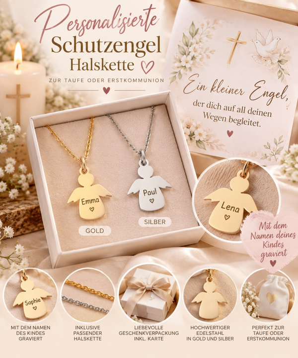 Personalisierte Schutzengel-Halskette