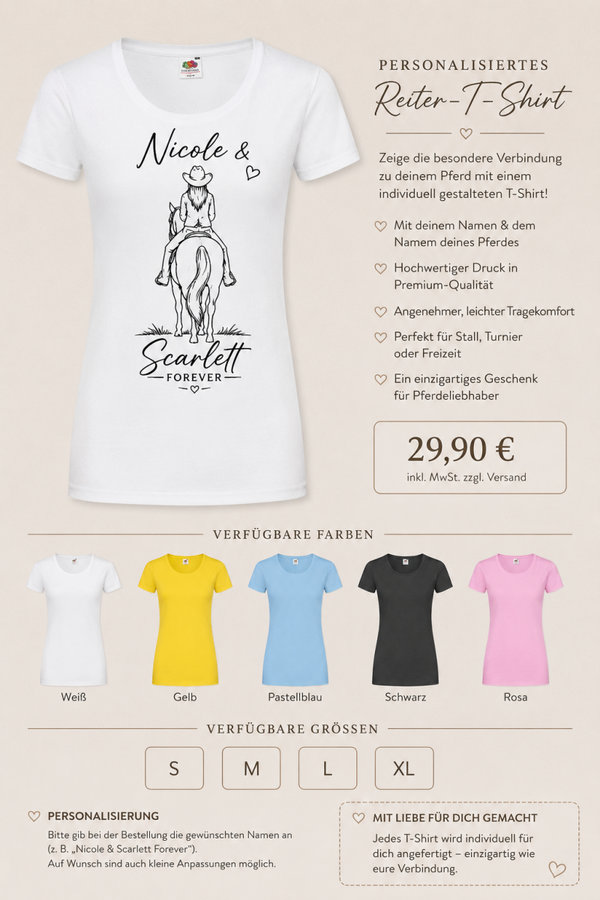 Personalisiertes Western-Reiter-T-Shirt – Cowboy Edition