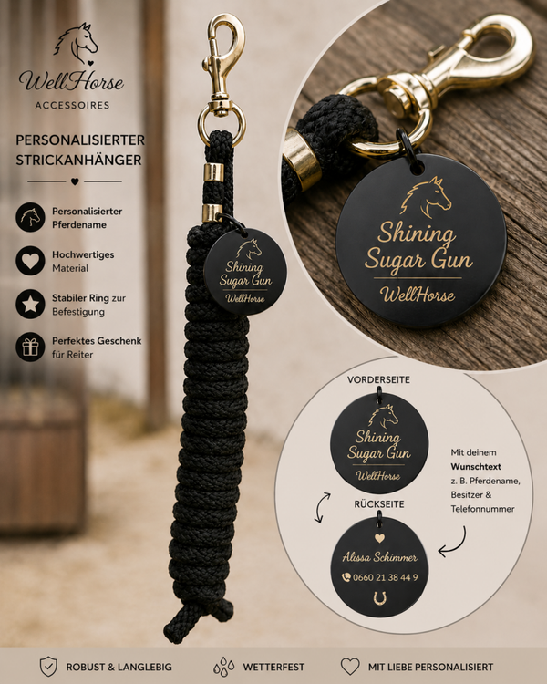 Personalisierter Strickanhänger – WellHorse