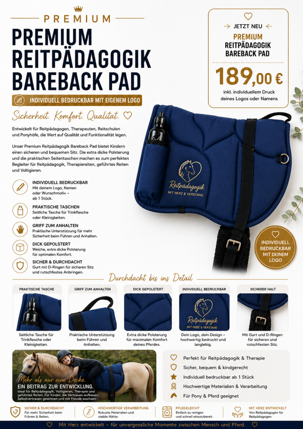 Premium Reitpädagogik Bareback Pad