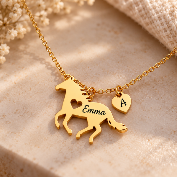 Pferdekette personalisiert mit Buchstabe