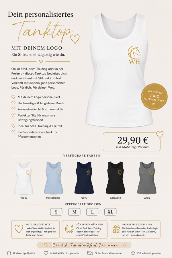 Personalisiertes Damen-Tanktop mit Wunschlogo