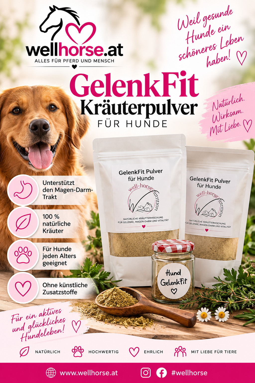 GelenkFit Kräuterpulver für Hunde
