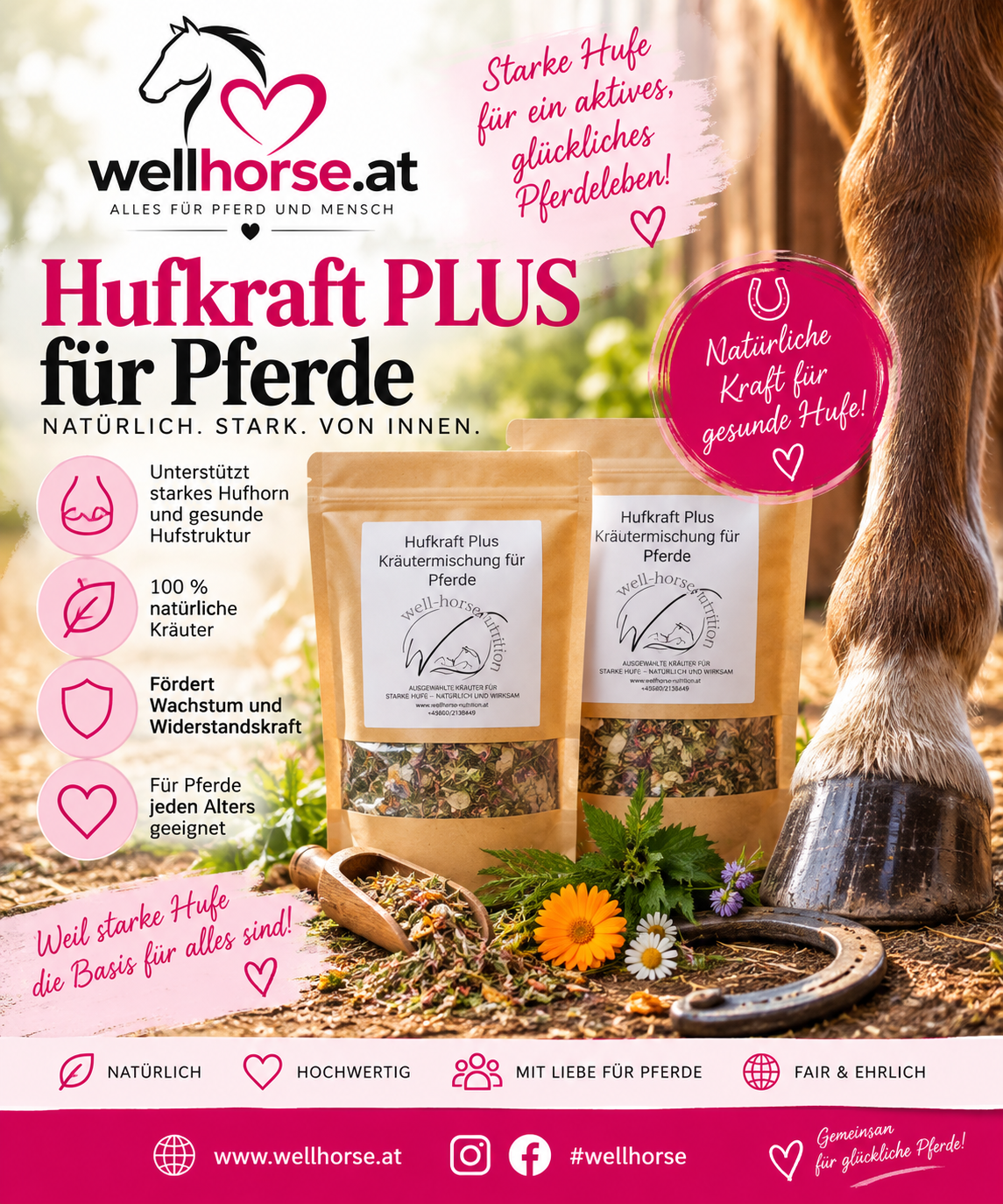 Hufkraft PLUS für Pferde