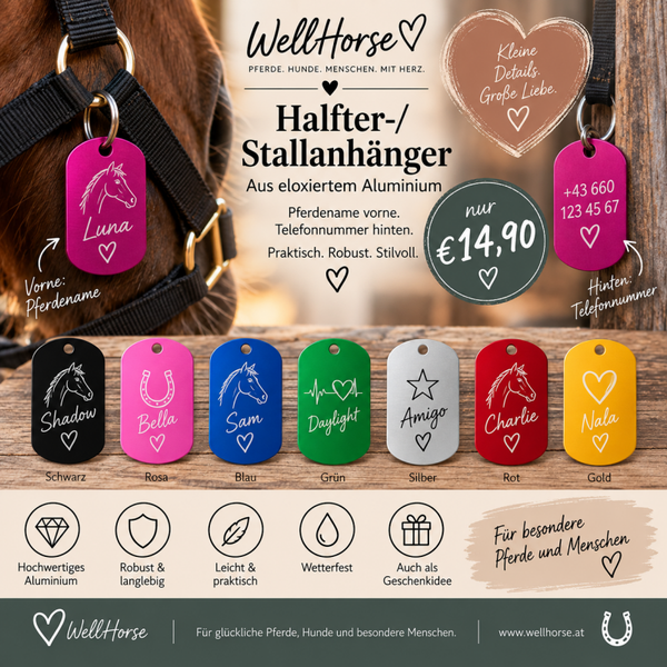 Halfter- & Stallanhänger personalisiert