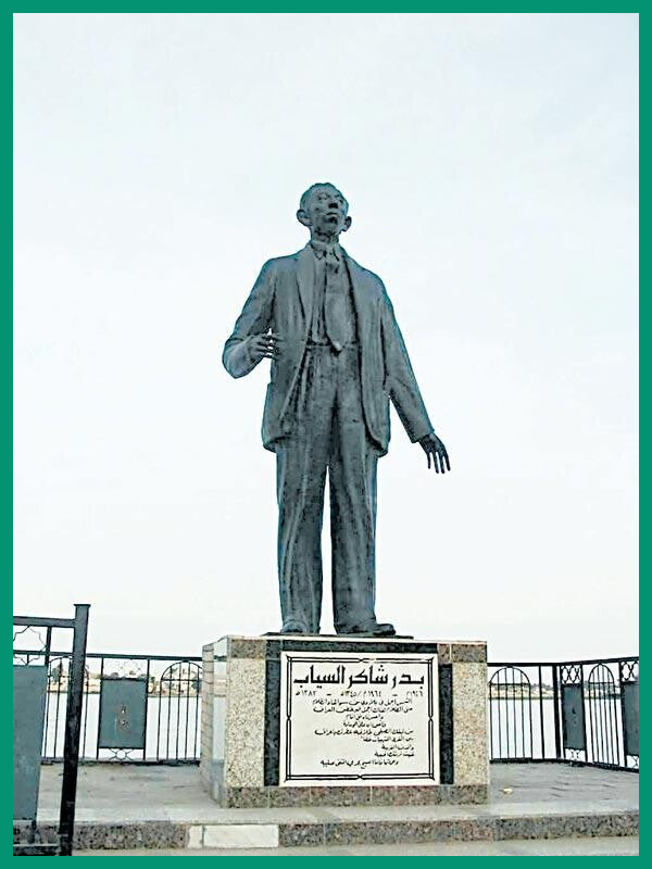 تمثال بدر شاكر السياب على شط العرب