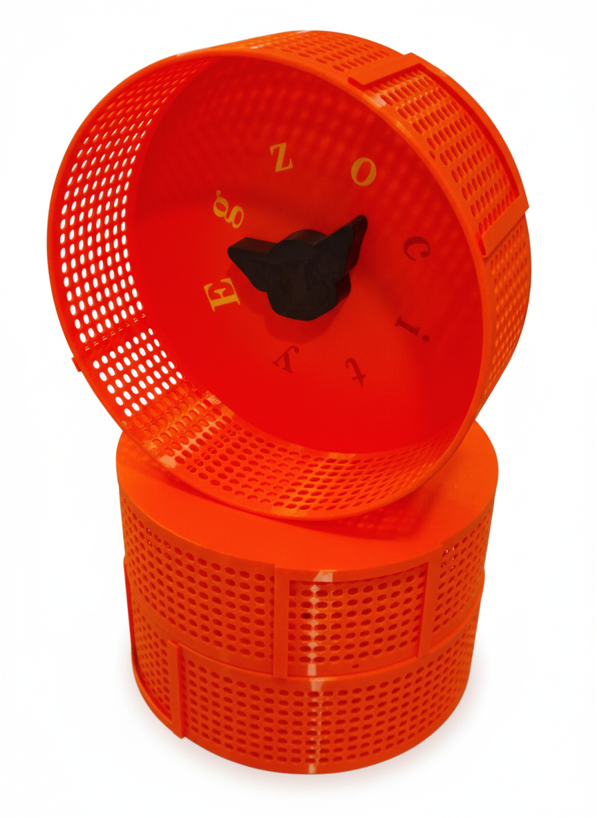 Kołowrotek 30 cm 12 cali jaskrawy pomarańcz