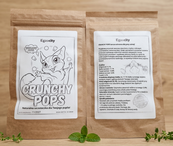 CRUNCHY POPS 50 gram Zdrowe zęby