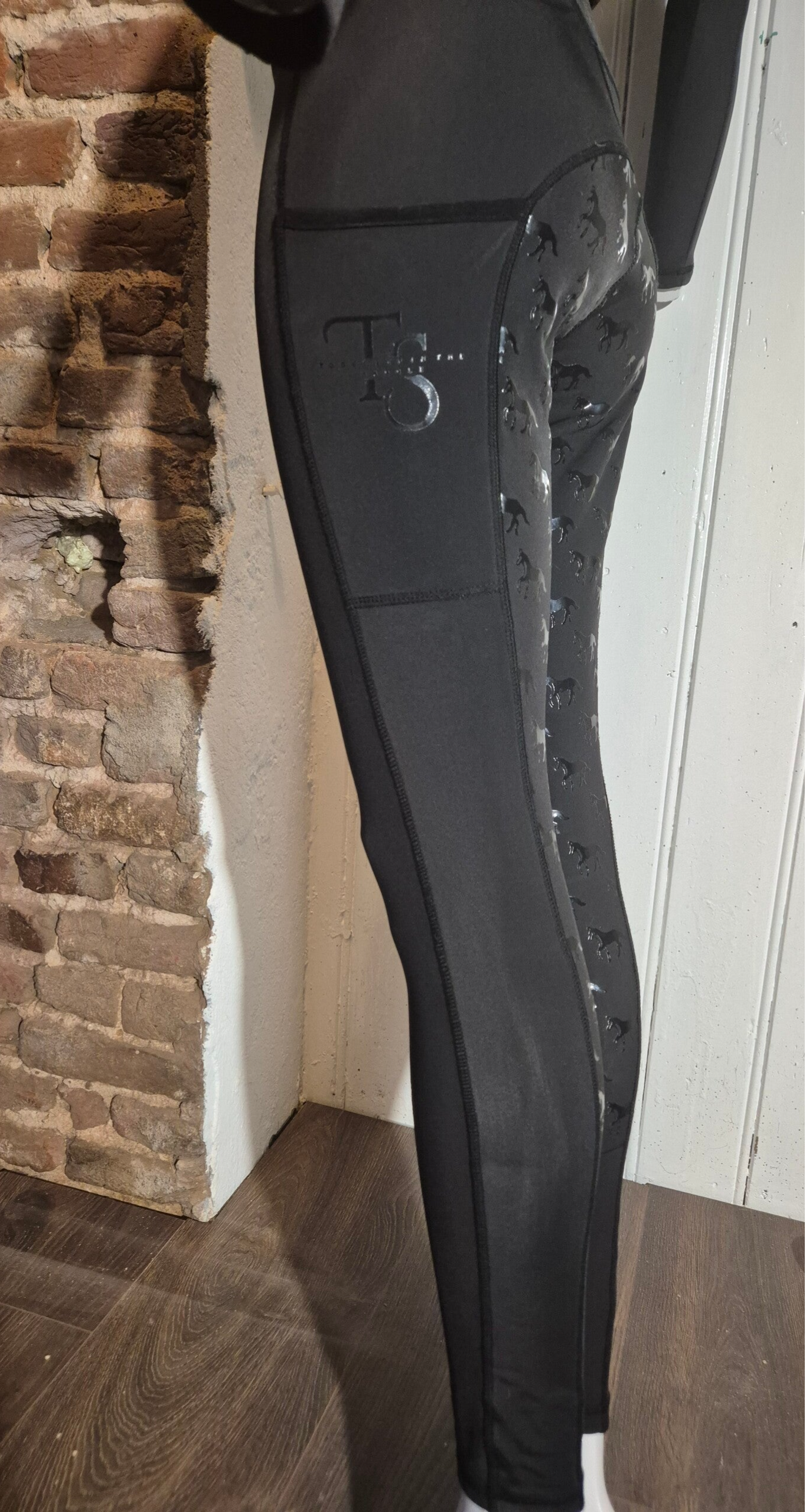 Fleeced lined rijlegging zwart