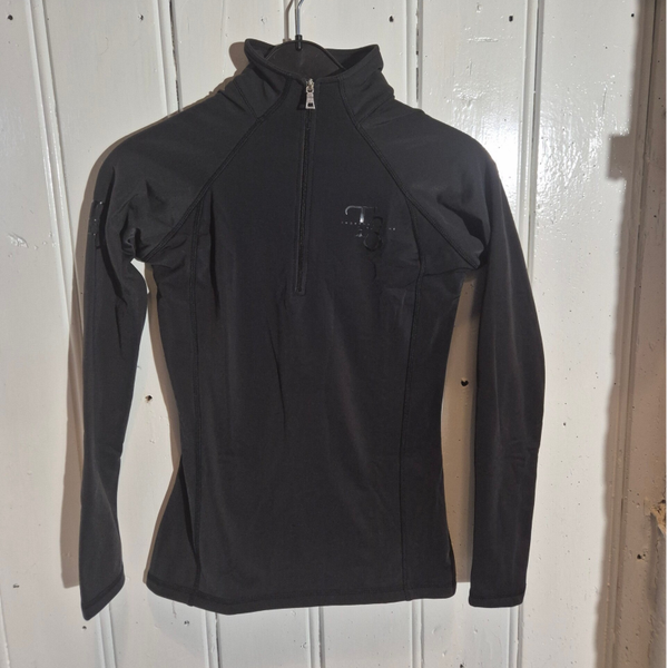 Base line top fleeced lined zwart