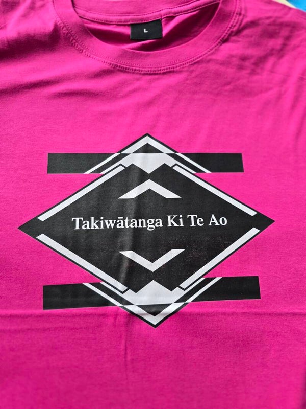 WHAKAPAPA Tee (Bright Pink)