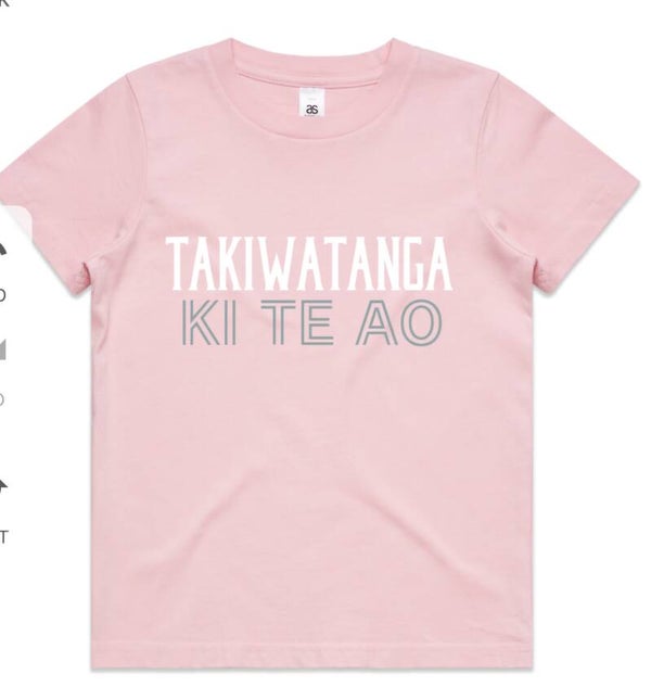 Takiwātanga Ki Te Āo Tee Māwhero is Pink