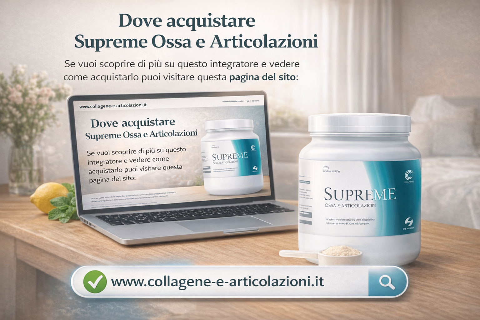 Dove acquistare Supreme Ossa e Articolazioni online sul sito collagene-e-articolazioni.it.