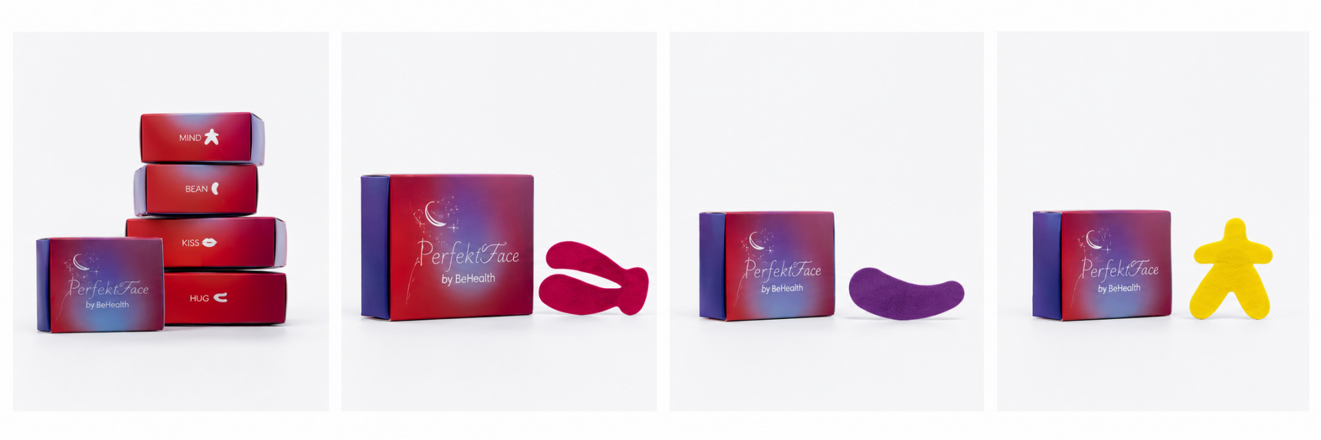 Perfekt Face Be Health Global: tape facciale per fronte, contorno occhi, guance, bocca e linea mandibolare, con kit Your Mix per una routine completa di face taping.