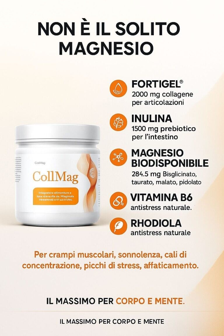 Collagene e magnesio biodisponibile: sinergia per articolazioni sane, meno dolore e meno infiammazione