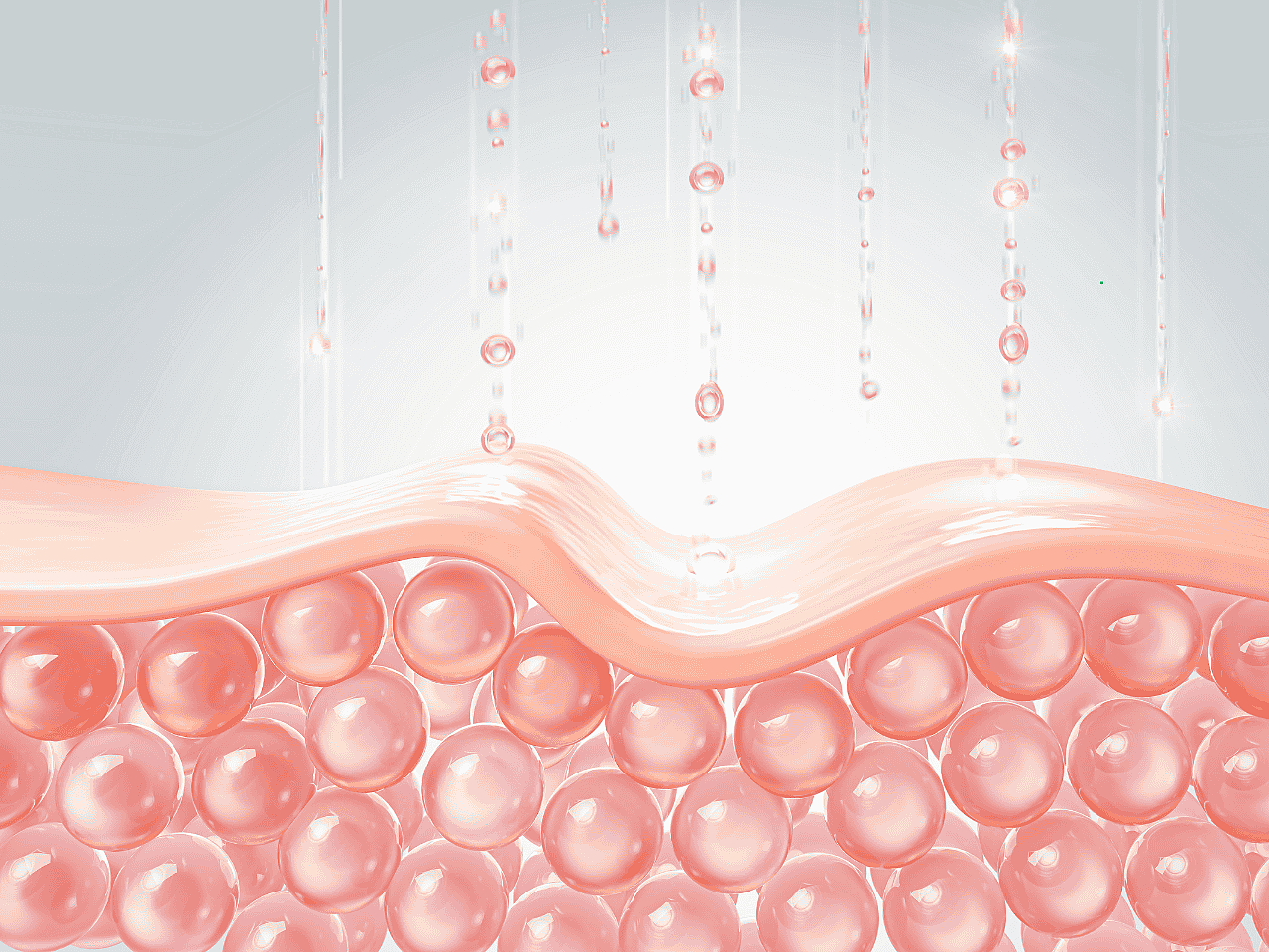 Struttura del collagene nella pelle con idratazione e elasticità del derma