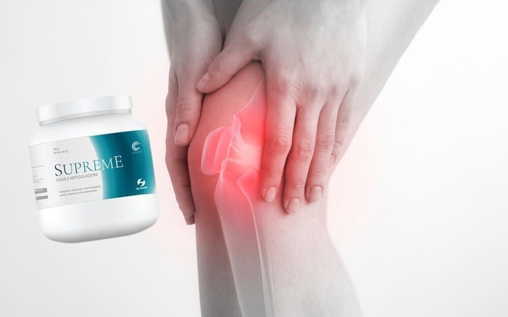 integratore collagene articolazioni dolore ginocchio rigidità supreme ossa