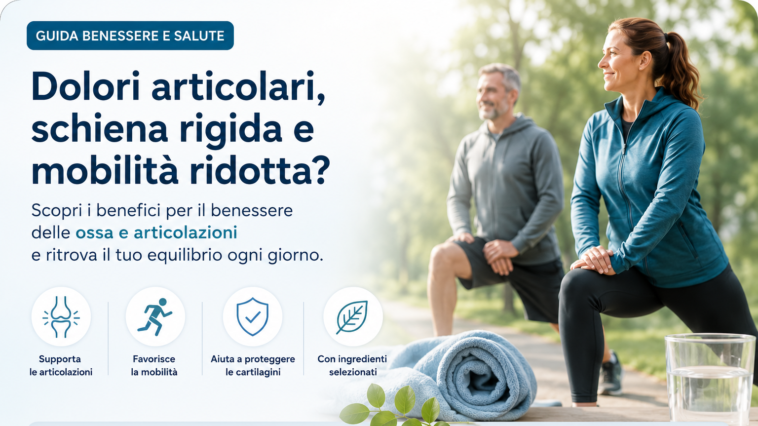 Collage illustrativo di persone con dolori articolari, tensioni cervicali, rigidità alla schiena e stanchezza fisica, utilizzato per rappresentare i disturbi articolari e muscolari sempre più comuni oggi.