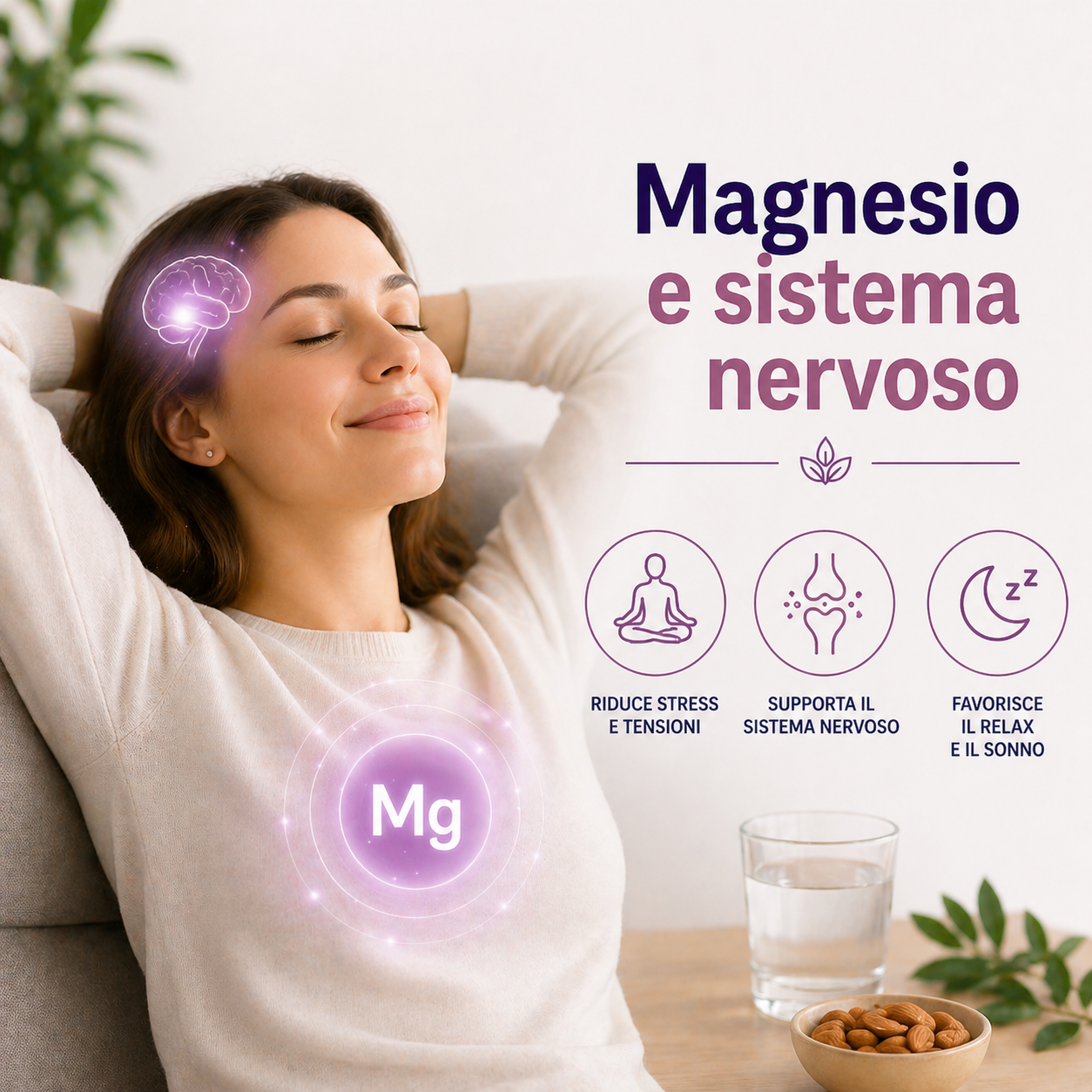CollMag integratore con collagene, magnesio e vitamina C per sostenere muscoli, ossa e ridurre tensioni e dolori muscolari.
